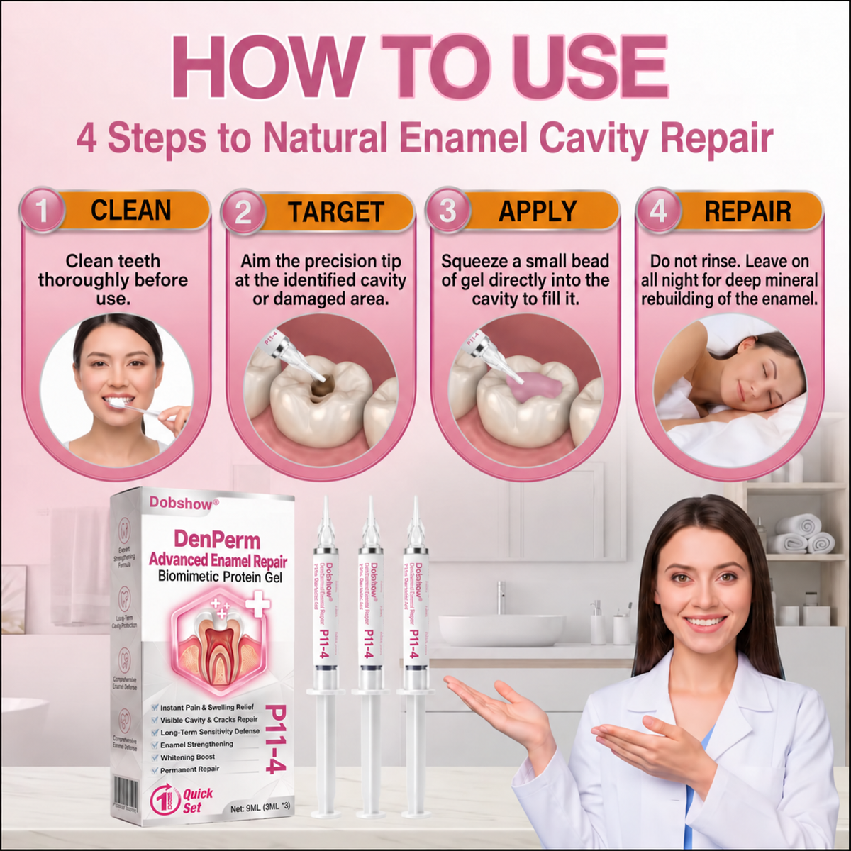 ๐๐๐๐๐ข๐๐ข๐๐ฅ ๐๐ ๐๐ญ๐จ๐ซ๐๐Over 100K+ Sold๐ฅDobshowยฎ ๐ฆท DenPerm Advanced Enamel Repair Biomimetic Protein Gel