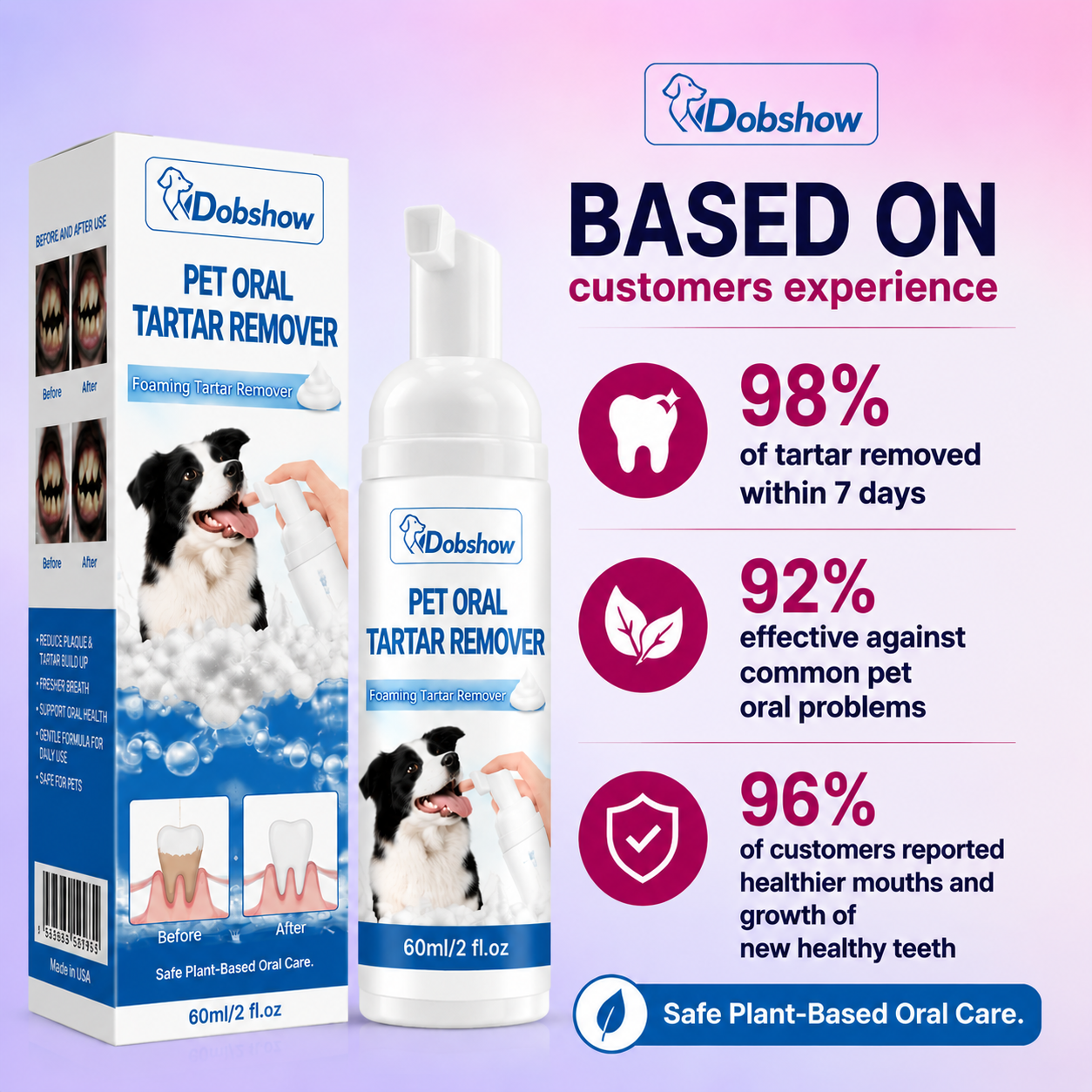🐶🐱Dobshow® Pet Dental Spray – Fight Tartar & Keep Breath Fresh