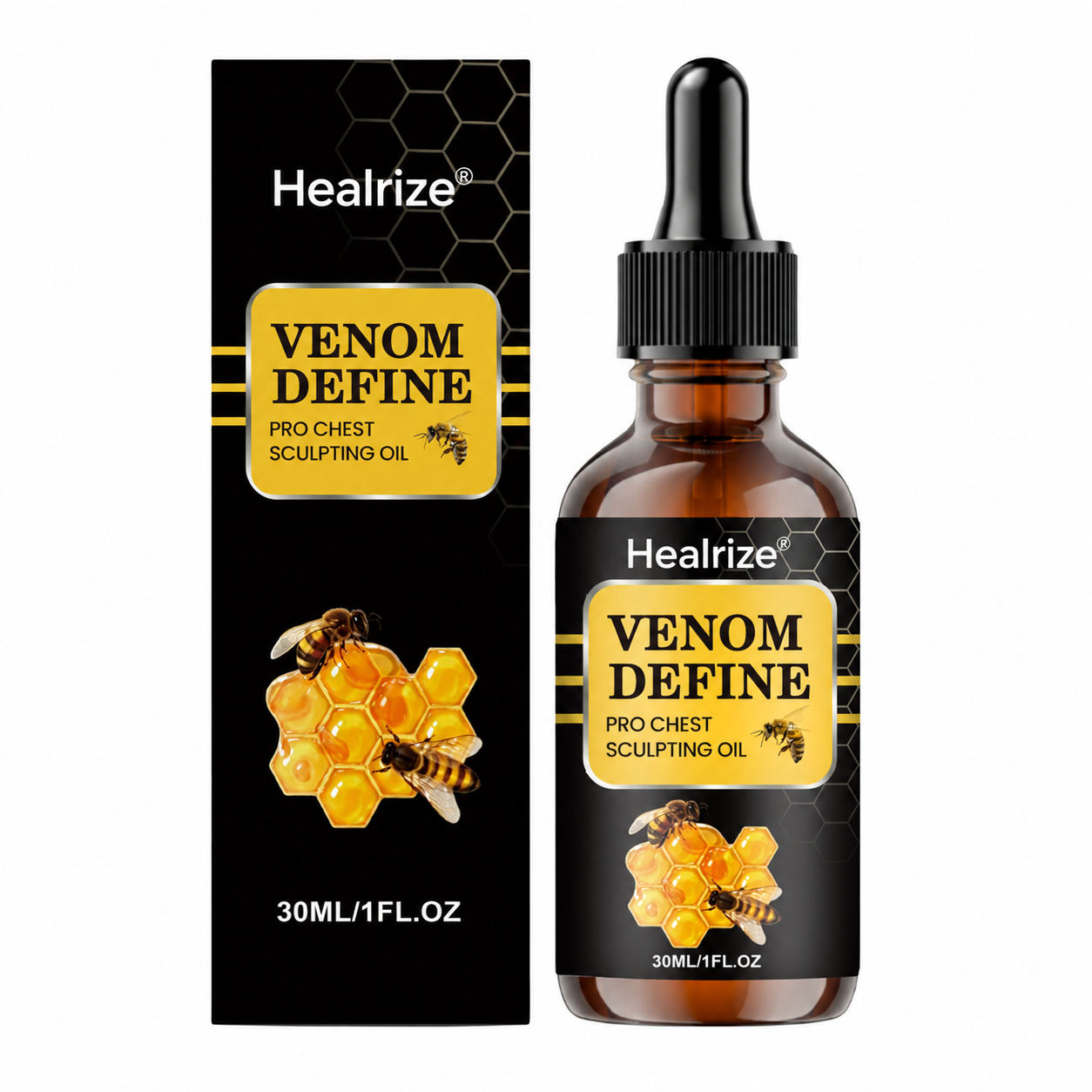 💥 100K+ SOLD!🔥 Healrize® VenomDefine Pro: Gynecomastia-Targeted Chest Armor Oil