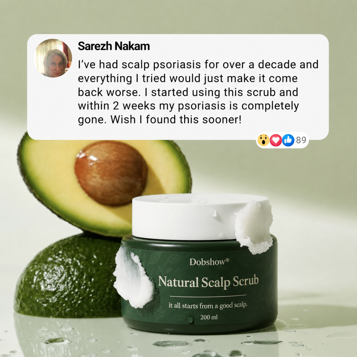 🔥Official U.S. Store  100K+ SOLD 🔥 Dobshow® Avocado & Orange Nourishing Anti-Dandruff Scalp Scrub — A New Steroid-Free Way to Heal an Itchy, Flaky Scalp!✨✨