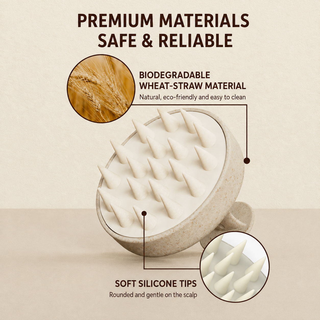 1 PCS  Eco-Friendly Silicone Scalp Brush
