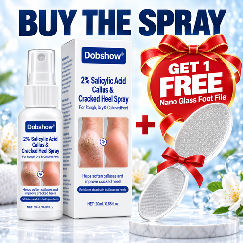 🔥 BEST SELLER · 💥Dobshow® Medical-Grade 2% Salicylic Acid Callus & Cracked Heel Repair Spray