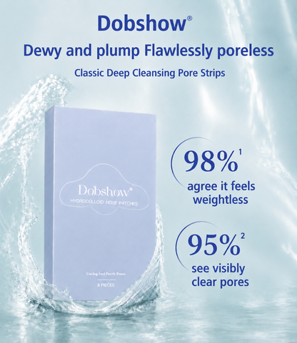 Dobshow® 💧Deep Cleansing Blackhead Strips -🫧 Triple-Enzyme Tech Oil-Free Instantly Unclogs Pores (Unisex)