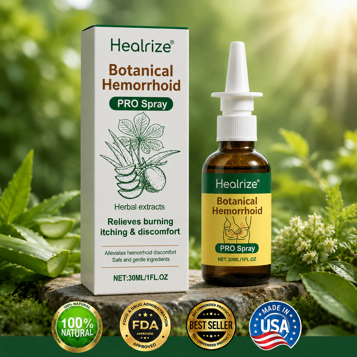 100K+ SOLD 🔥🔥Healrize® Botanical Hemorrhoid PRO Spray