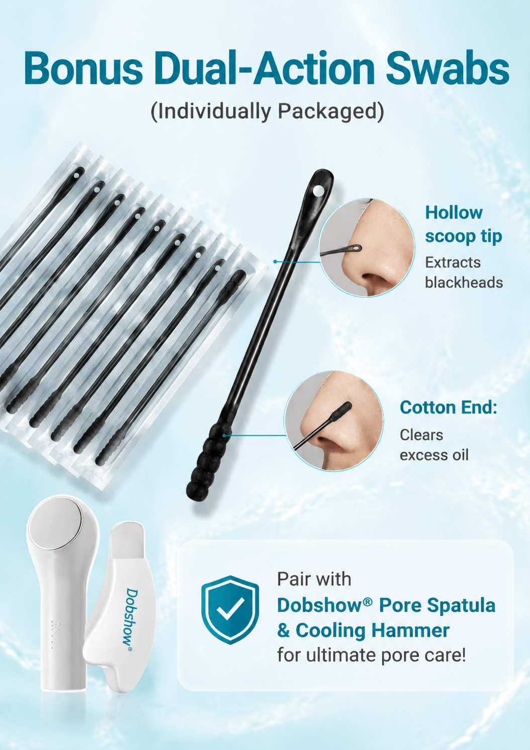 Dobshow® 💧Deep Cleansing Blackhead Strips -🫧 Triple-Enzyme Tech Oil-Free Instantly Unclogs Pores (Unisex)
