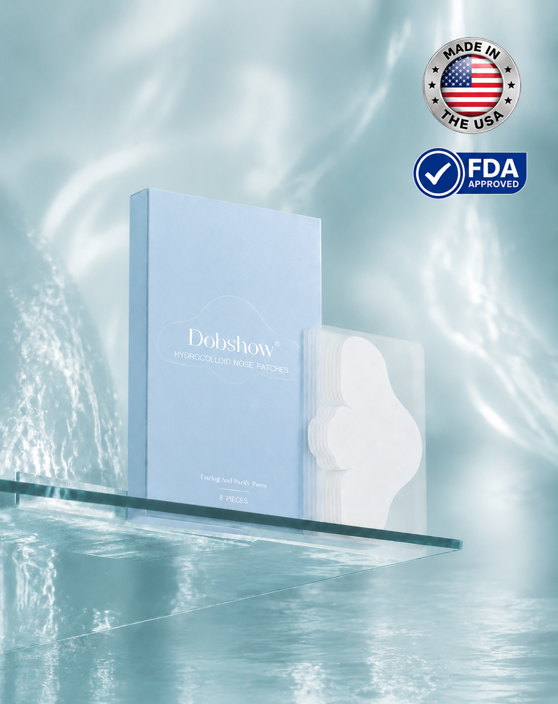 Dobshow® 💧Deep Cleansing Blackhead Strips -🫧 Triple-Enzyme Tech Oil-Free Instantly Unclogs Pores (Unisex)