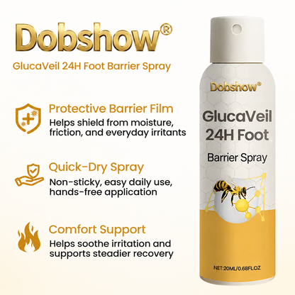 💥 100K+ SOLD!🔥 Dobshow® GlucaVeil: 24H Anti-Friction Foot Armor 🦶✨