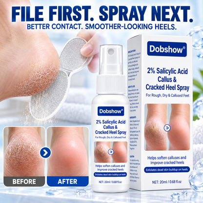 🔥 BEST SELLER · 💥Dobshow® Medical-Grade 2% Salicylic Acid Callus & Cracked Heel Repair Spray