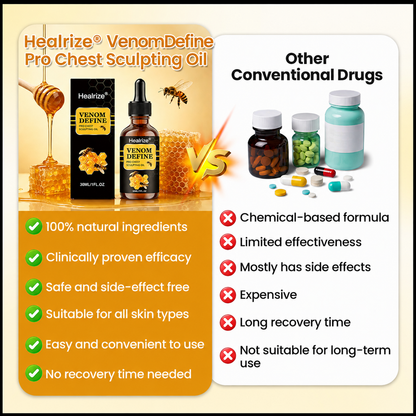 💥 100K+ SOLD!🔥 Healrize® VenomDefine Pro: Gynecomastia-Targeted Chest Armor Oil